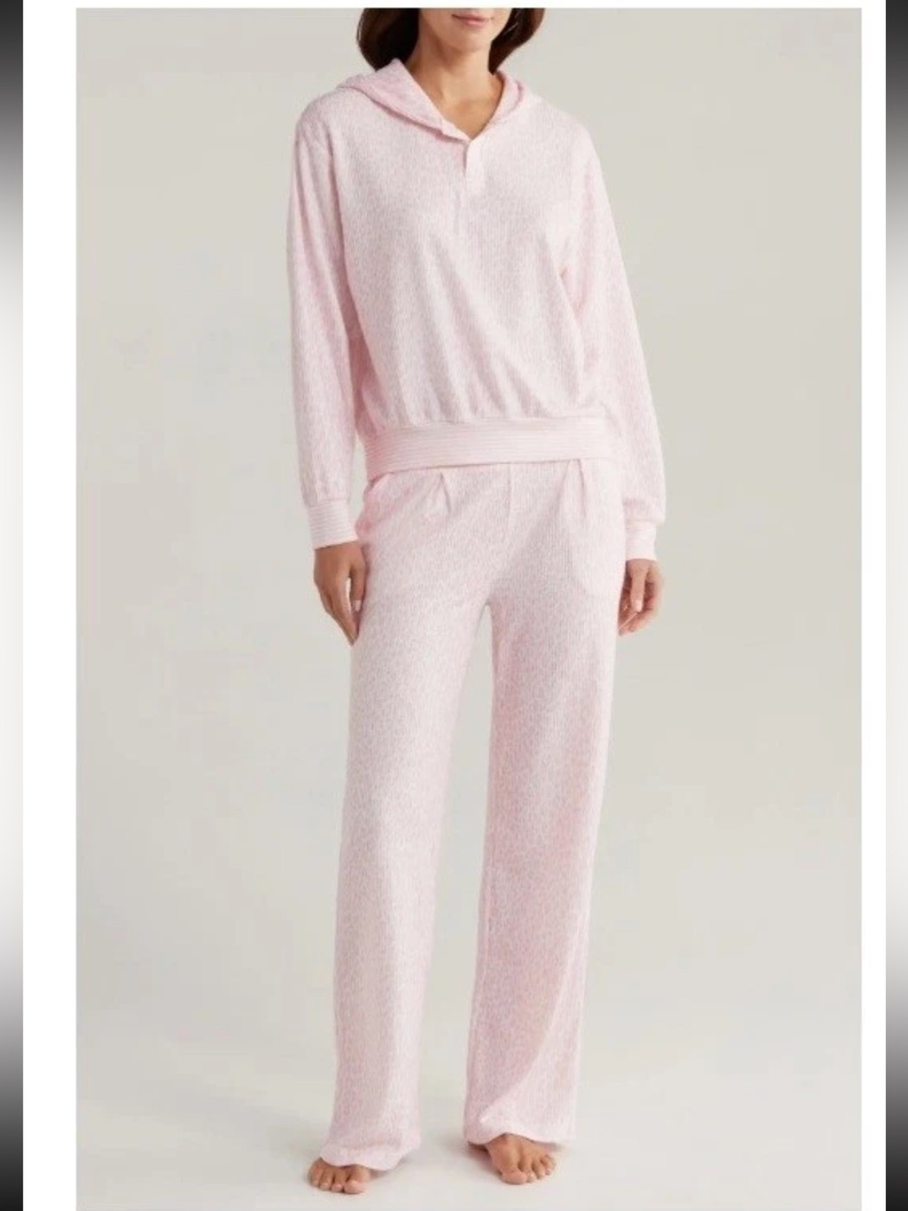 NWT PJ Salvage Thermal Animal Print PJ Set Pink - Small